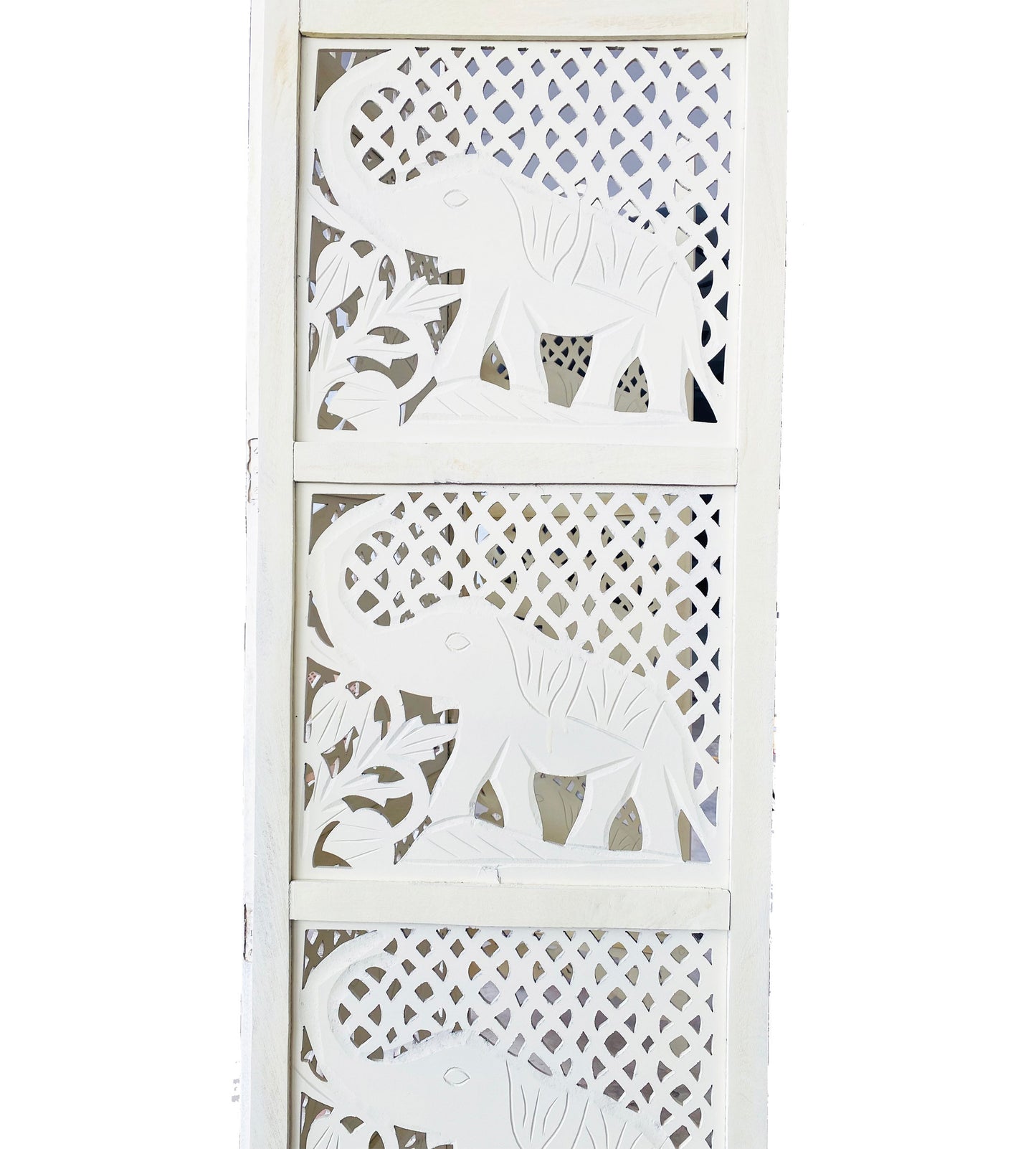 White elephant Wooden Folding Divider, Partition, Handmade Self standing separator