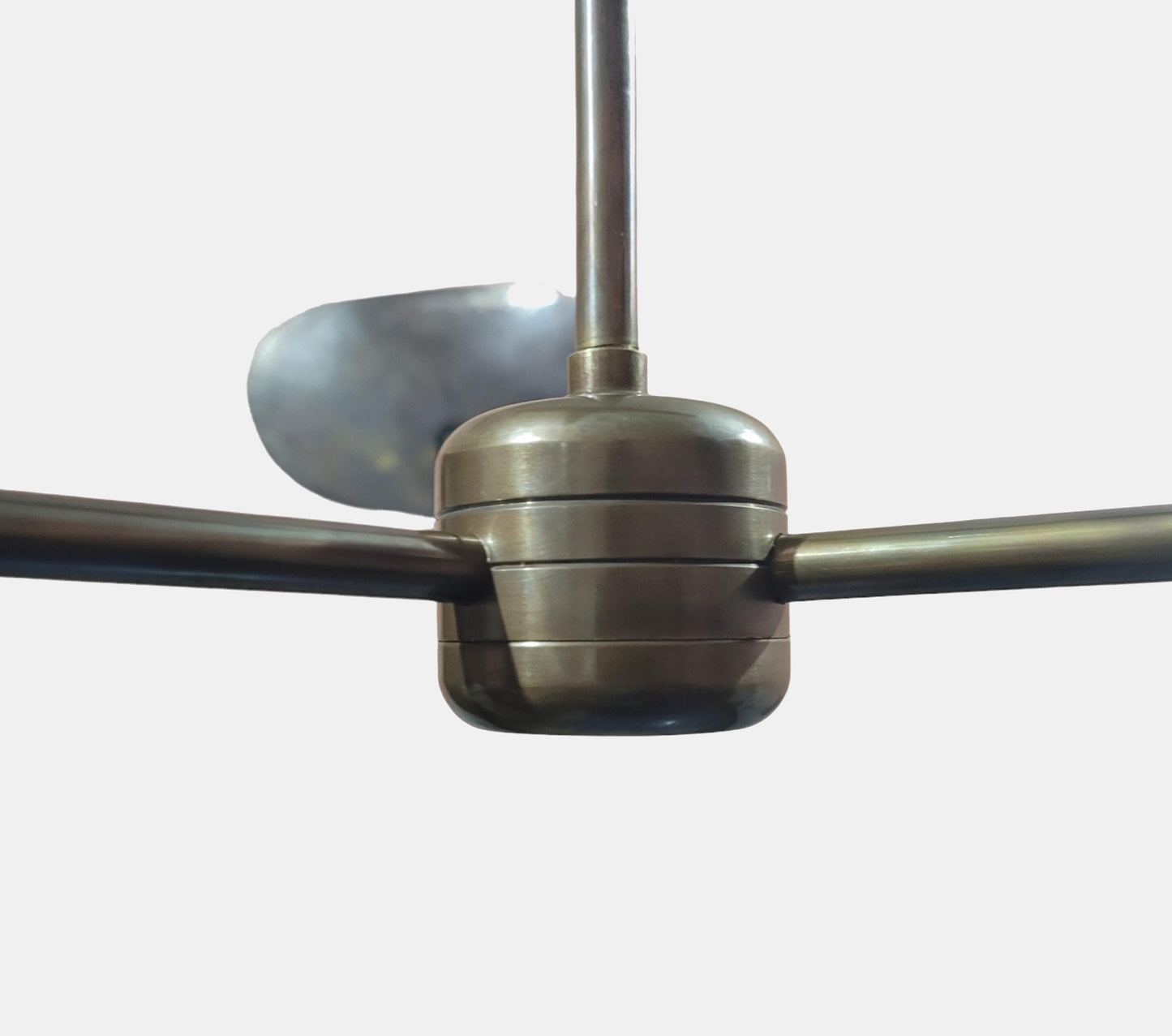 Raw Brass 3-Shade Ceiling Light: Mid-Century Modern Chandelier
