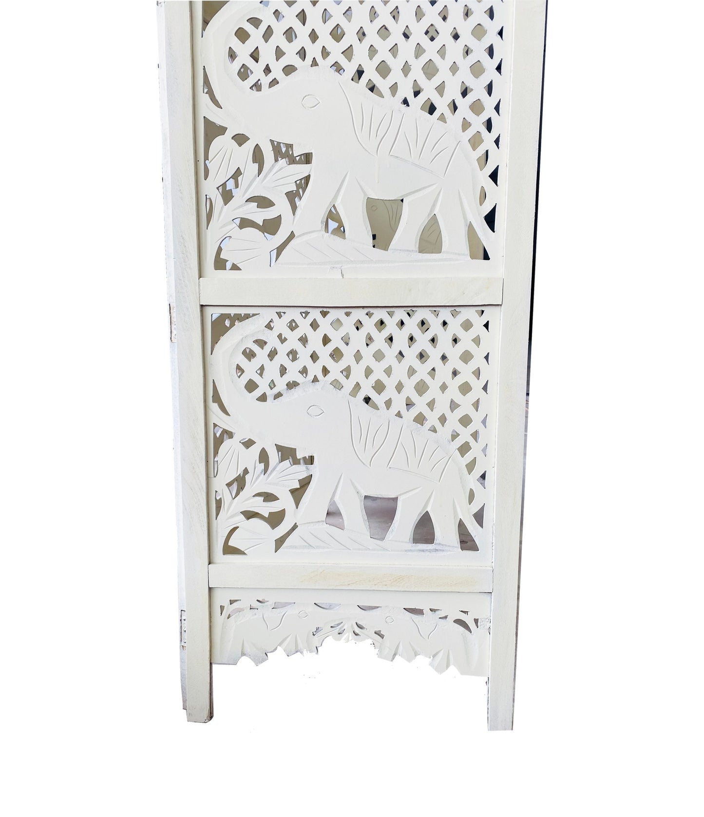 White elephant Wooden Folding Divider, Partition, Handmade Self standing separator