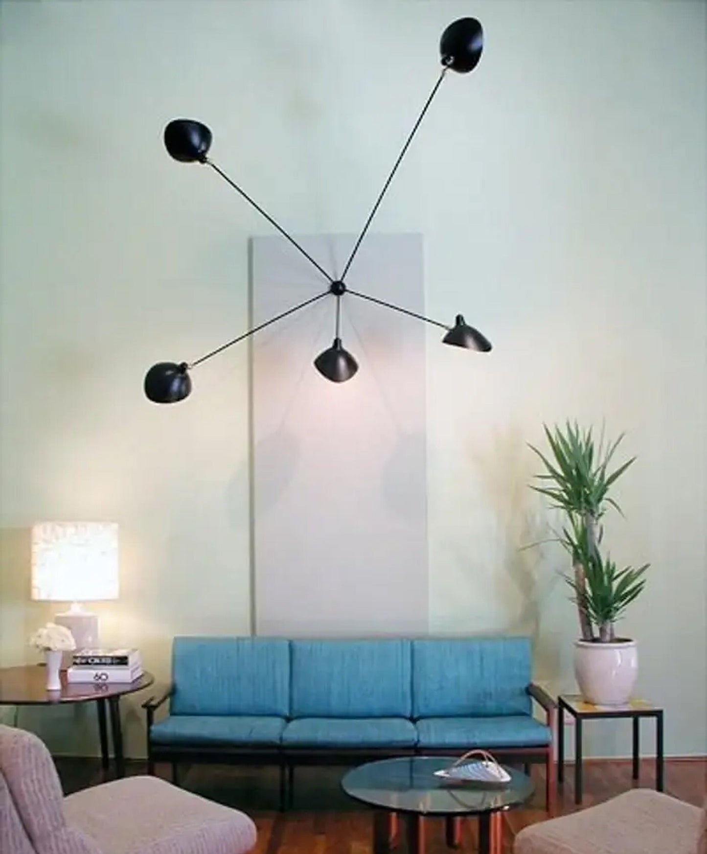 5 arm Spider Wall sconce, Handmade Brass wall light Large fixture