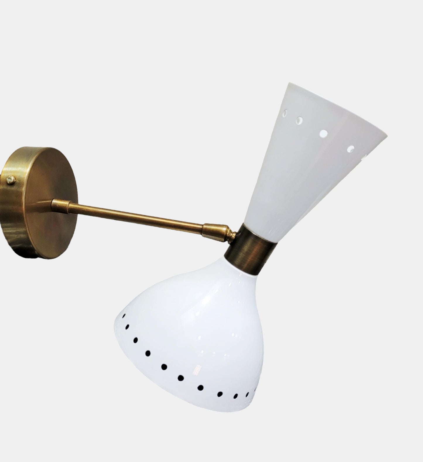 Handmade Italian Brass Wall Sconce: Mid-Century Modern Light Fixture