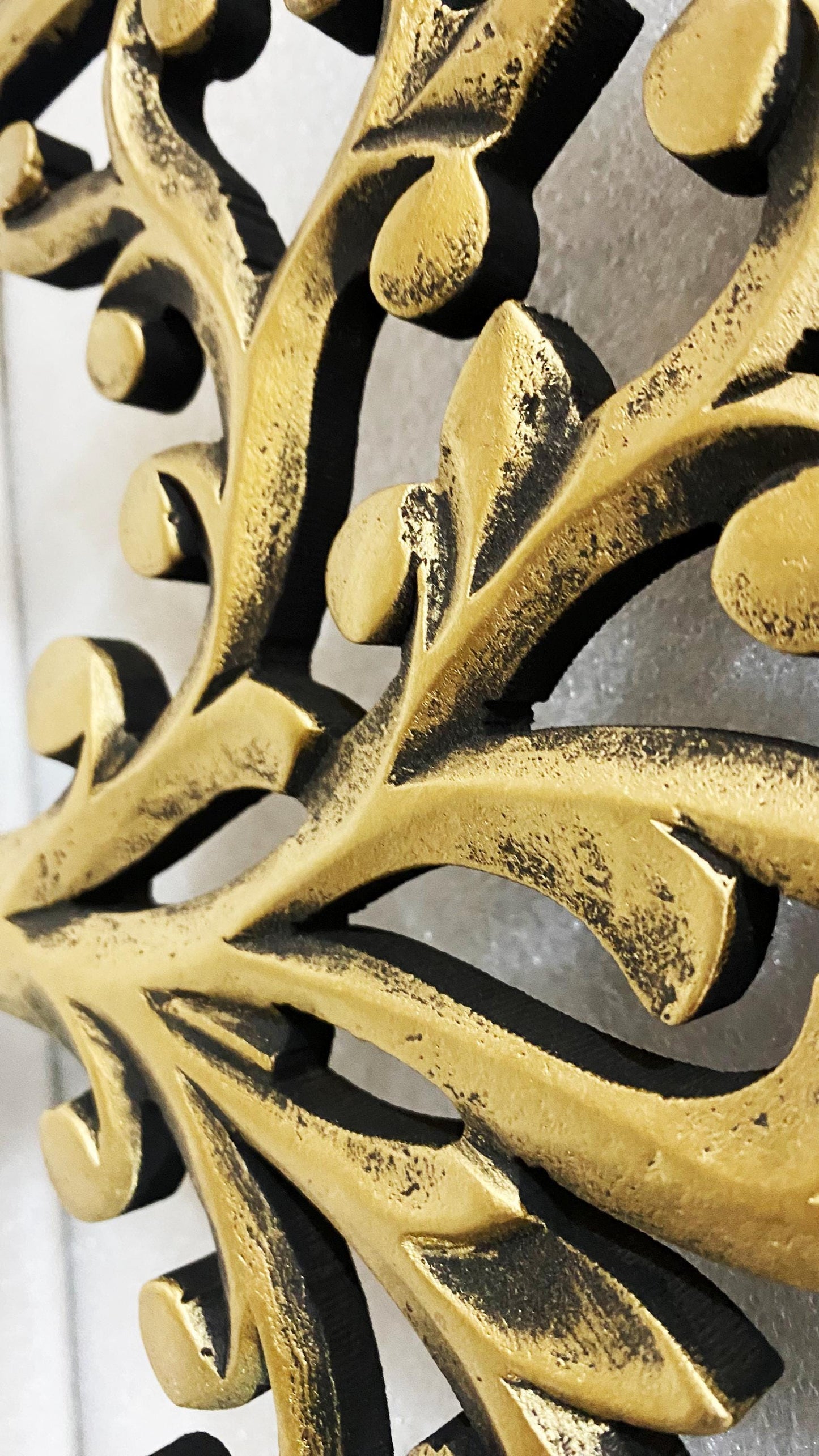 Handmade Gold Tree Wall Decor: Rustic Wooden Panels (Set of 2)