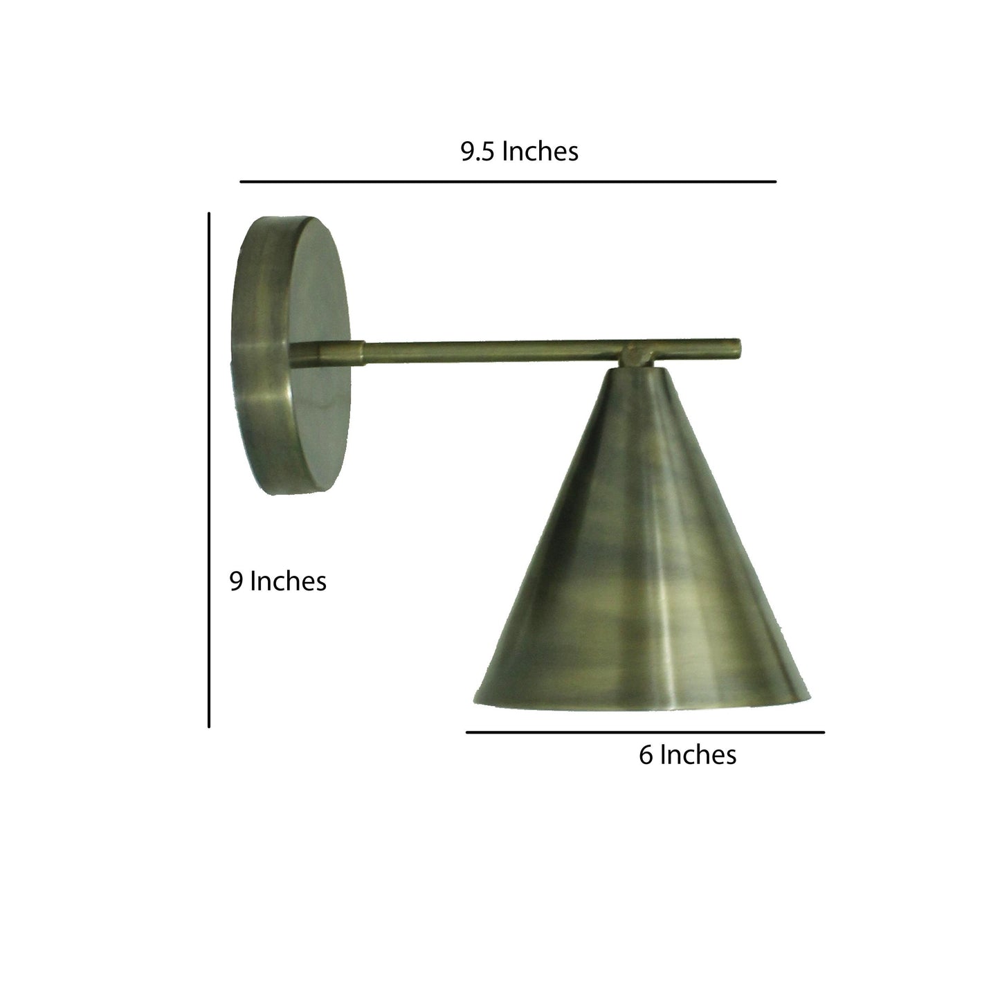 Handmade Italian Brass Wall Sconce: Mid-Century Modern Light