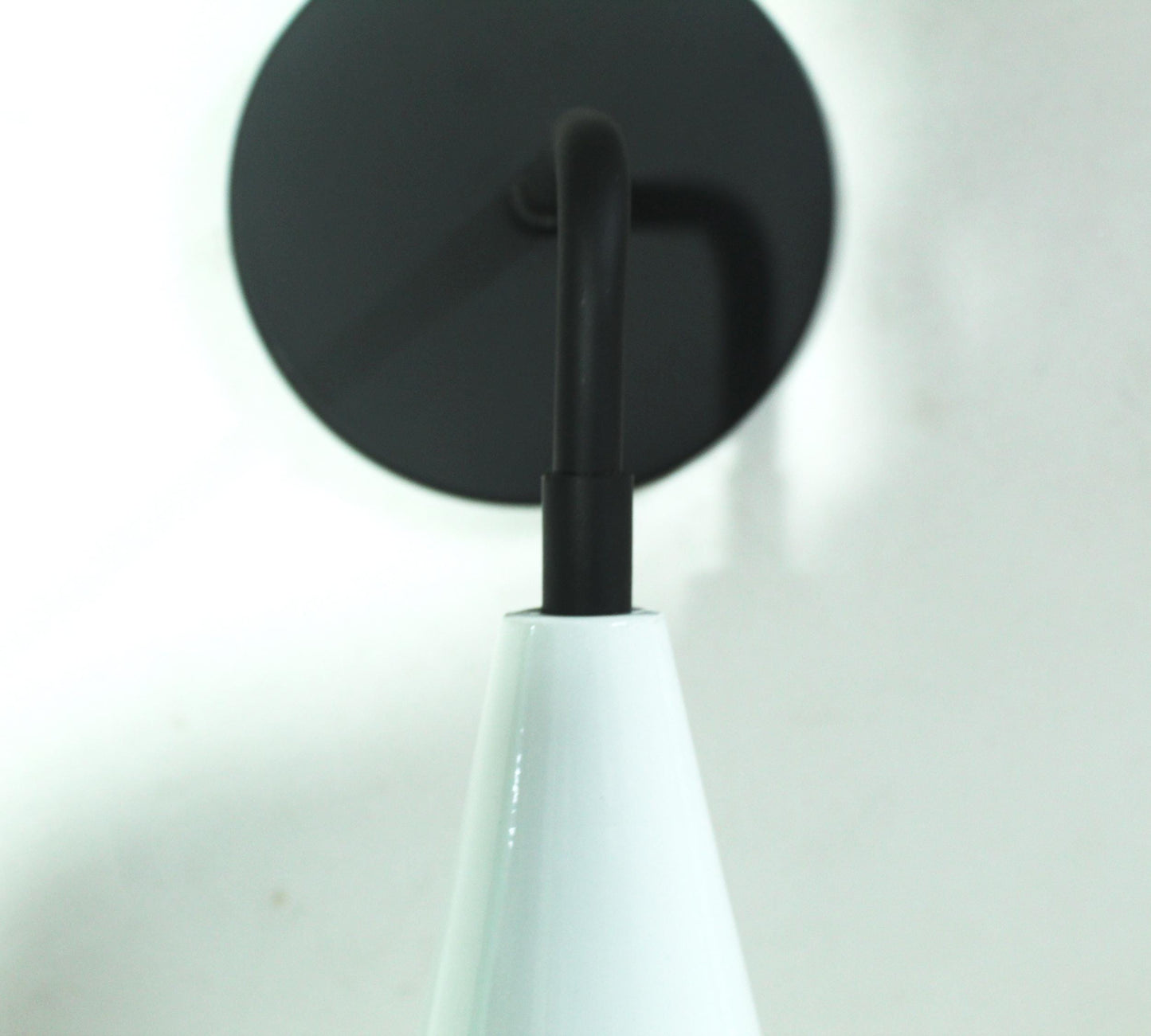 Handmade Italian Cone Wall Sconce: Mid-Century Modern Brass Shade