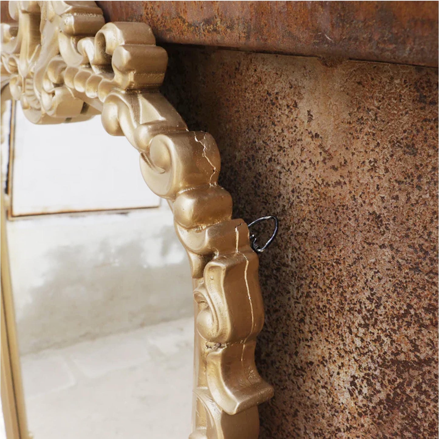 Handmade Royal Gold Wood Wall Mirror: Mid-Century Modern Decor (24x60 In.)