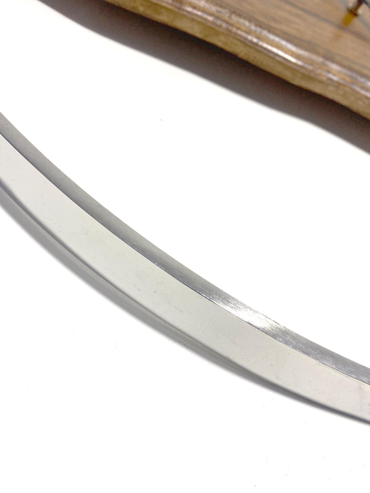 Handmade Mid-Century Modern Wooden Wall Clock with Chrome Ring