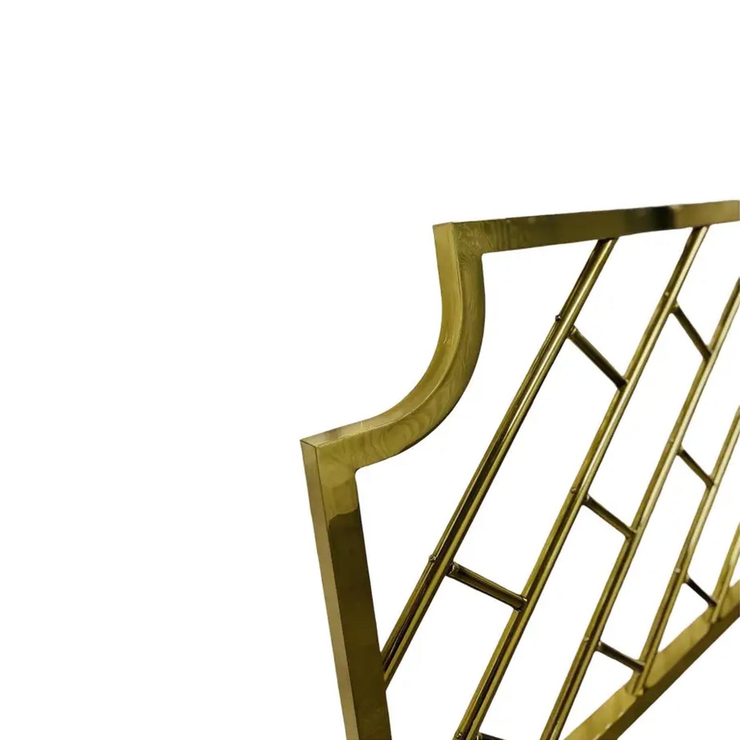 Mid Century Brass King Headboard: Handmade Rococo Louis XV Style