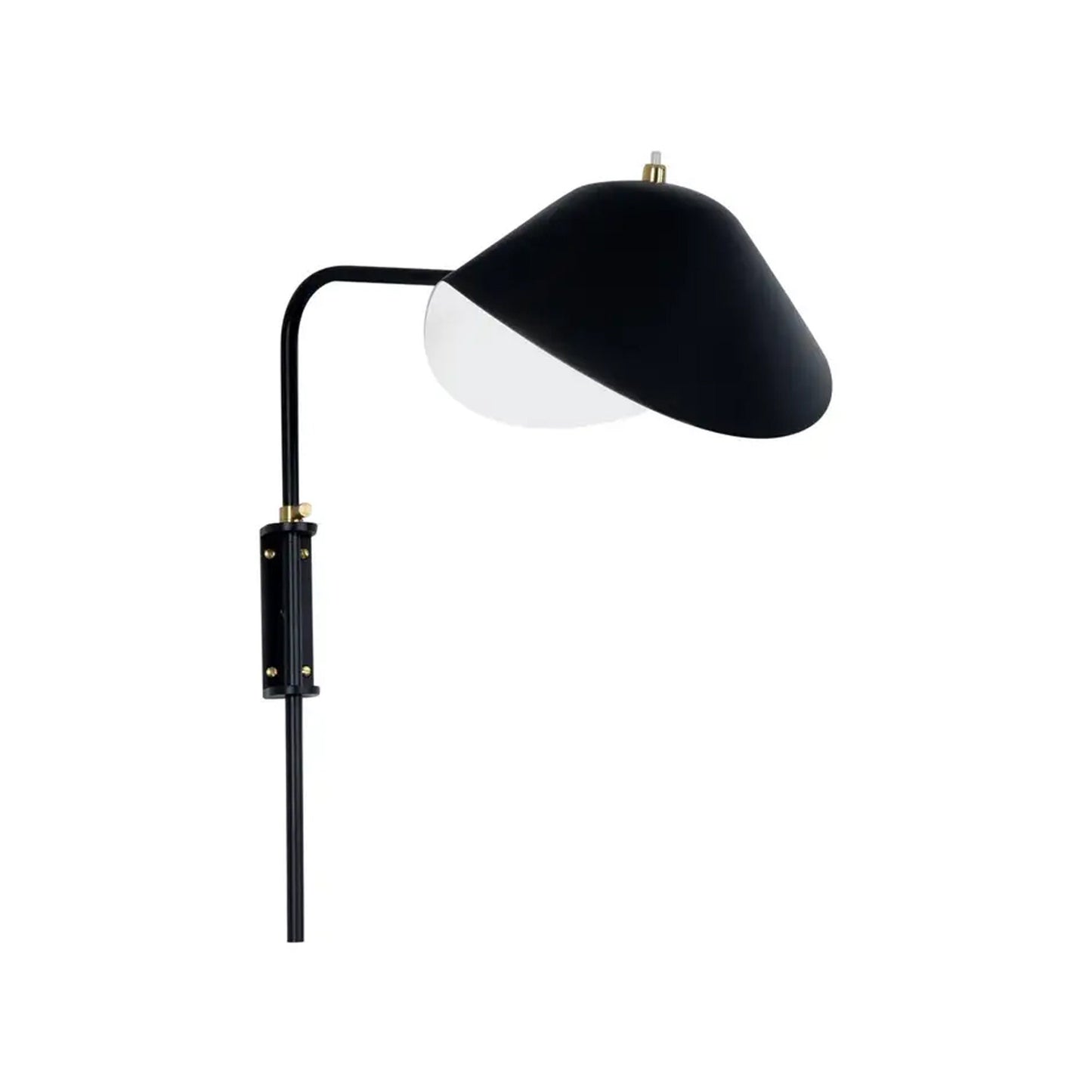 Italian Rotating wall Sconce, handmade Modern black Wall light fixture