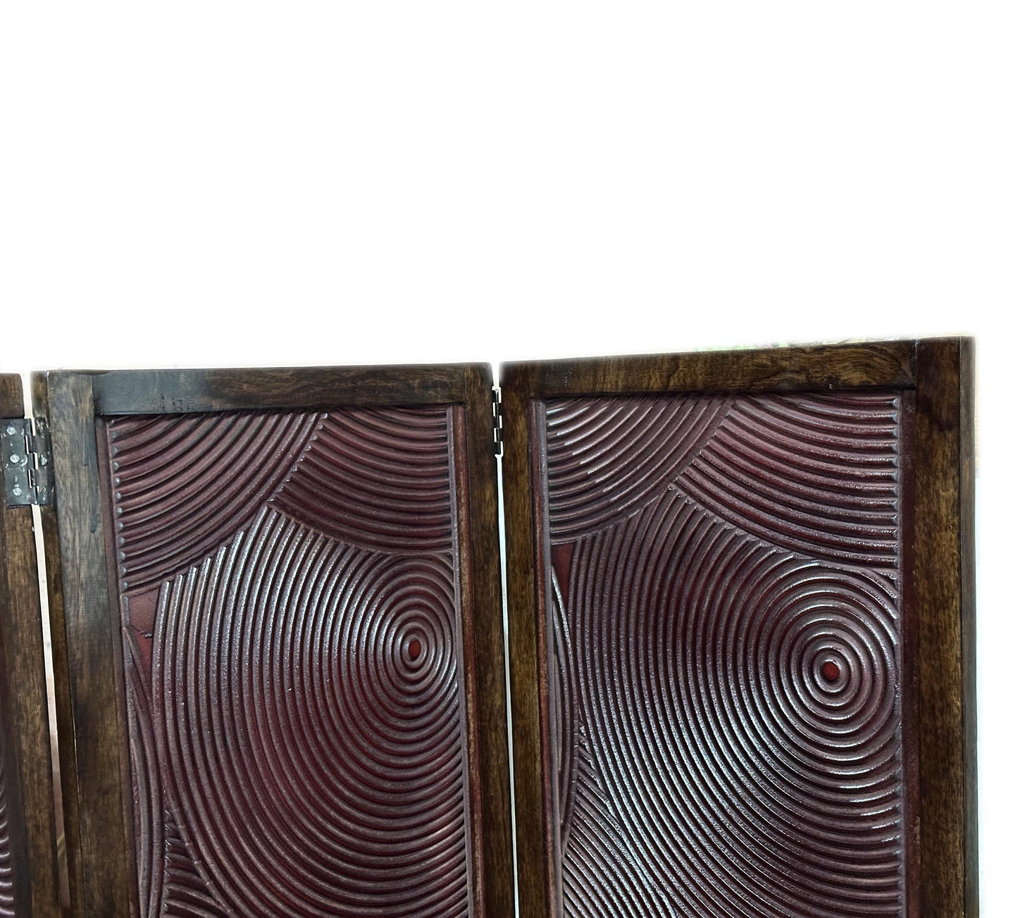 Mid-Century Modern Walnut Room Divider: Handmade Wooden Privacy Screen