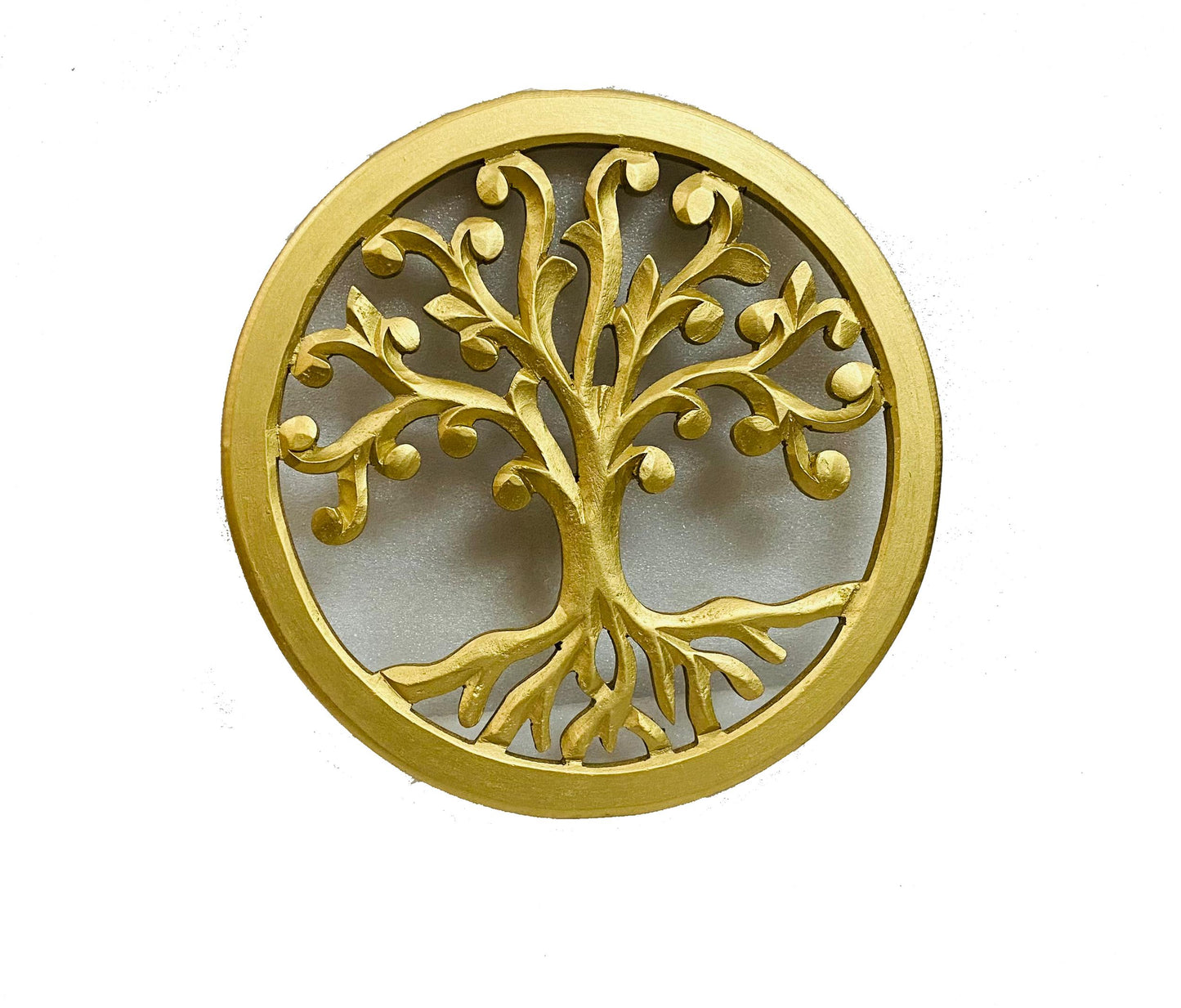 Handmade Gold Tree Wall Decor: Rustic Wooden Panels (Set of 2)