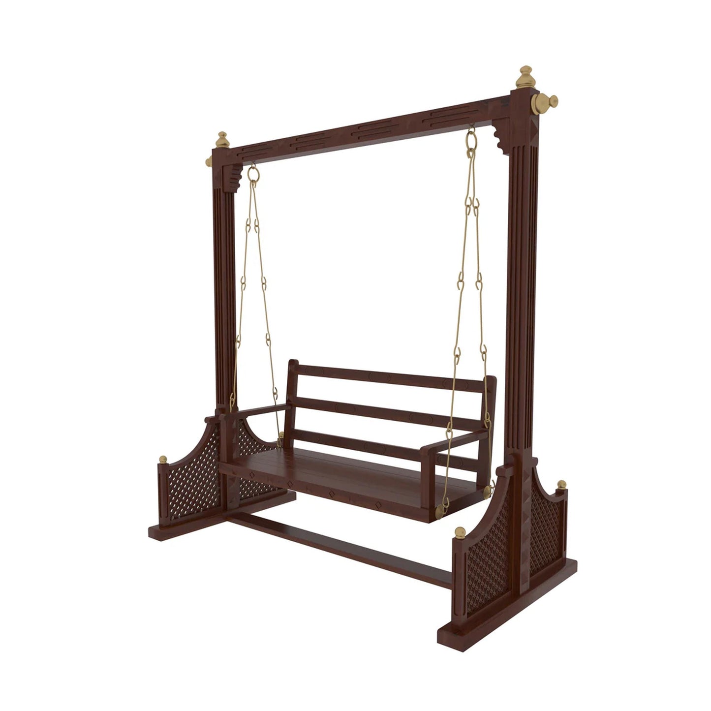 Handmade Teak Wood Swing: Modern Indoor/Outdoor Jhula