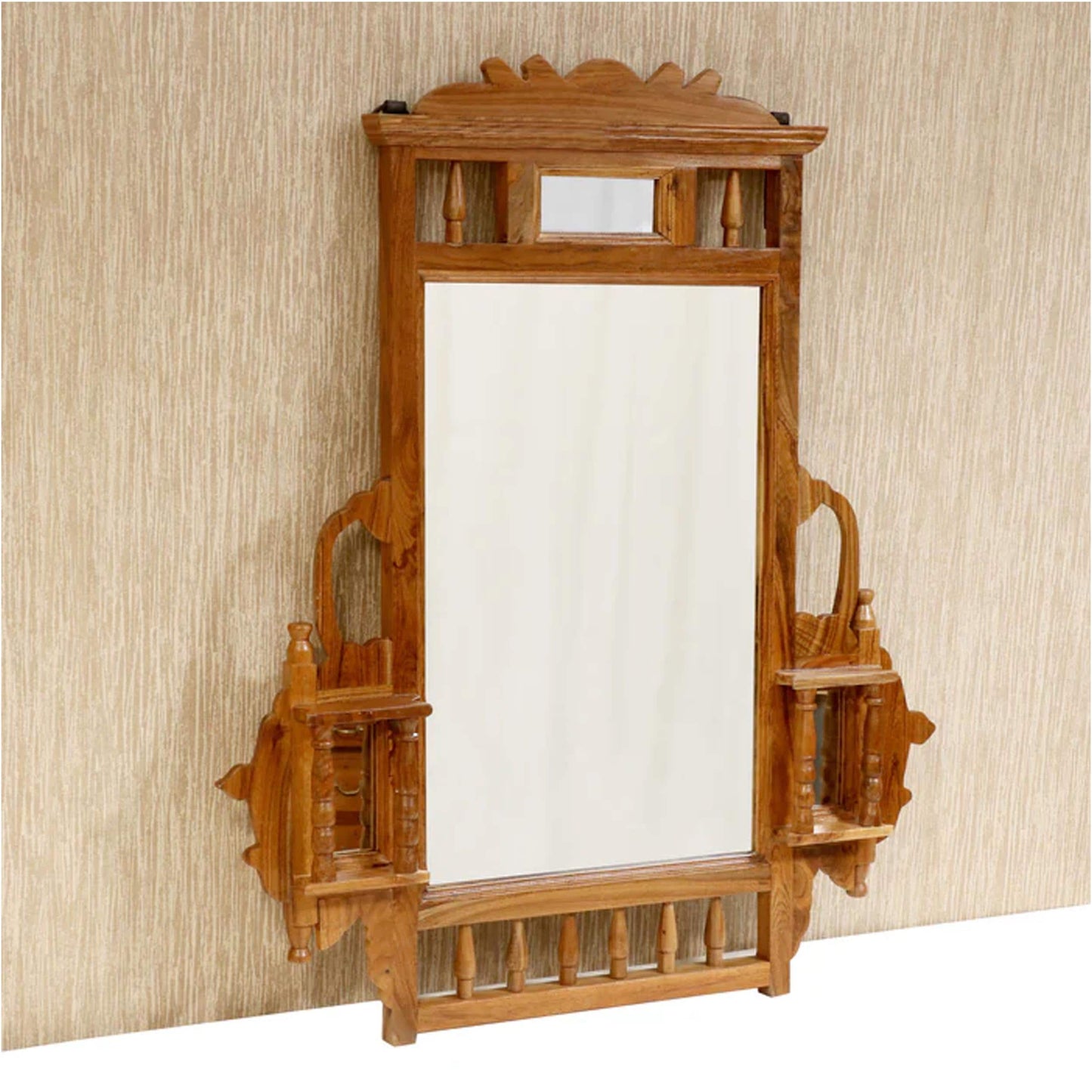 Handmade French Style Wood Wall Mirror Frame: 31x38 In