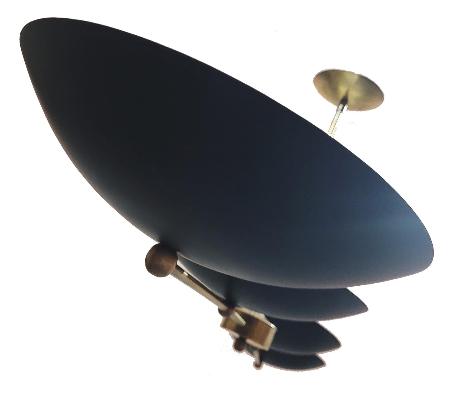 4 Shade Linear Ceiling light modern fixture, handmade mid-century Brass Chandelier