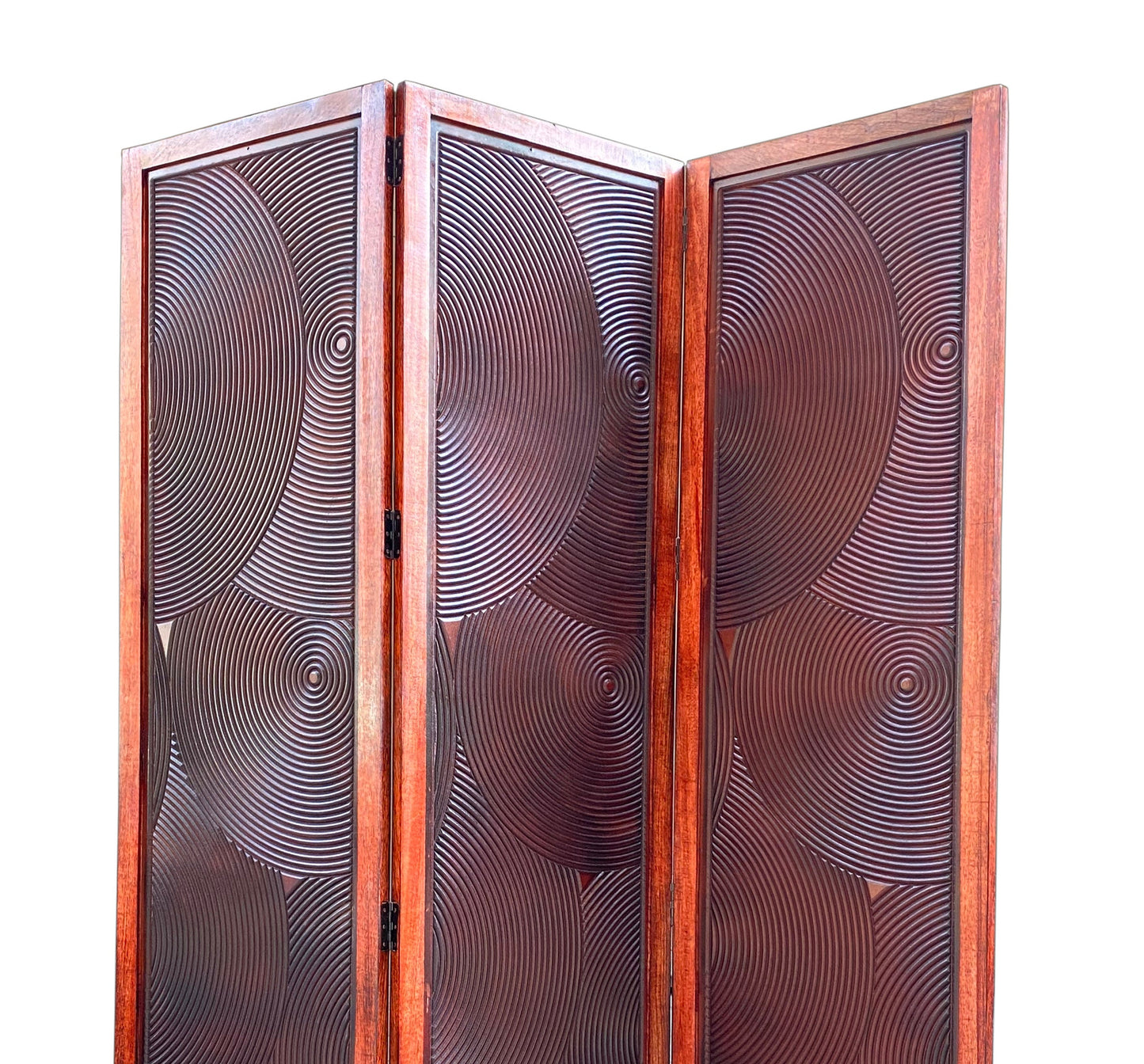 Mid-Century Wooden privacy Folding Room divider, Self standing partition for home and office