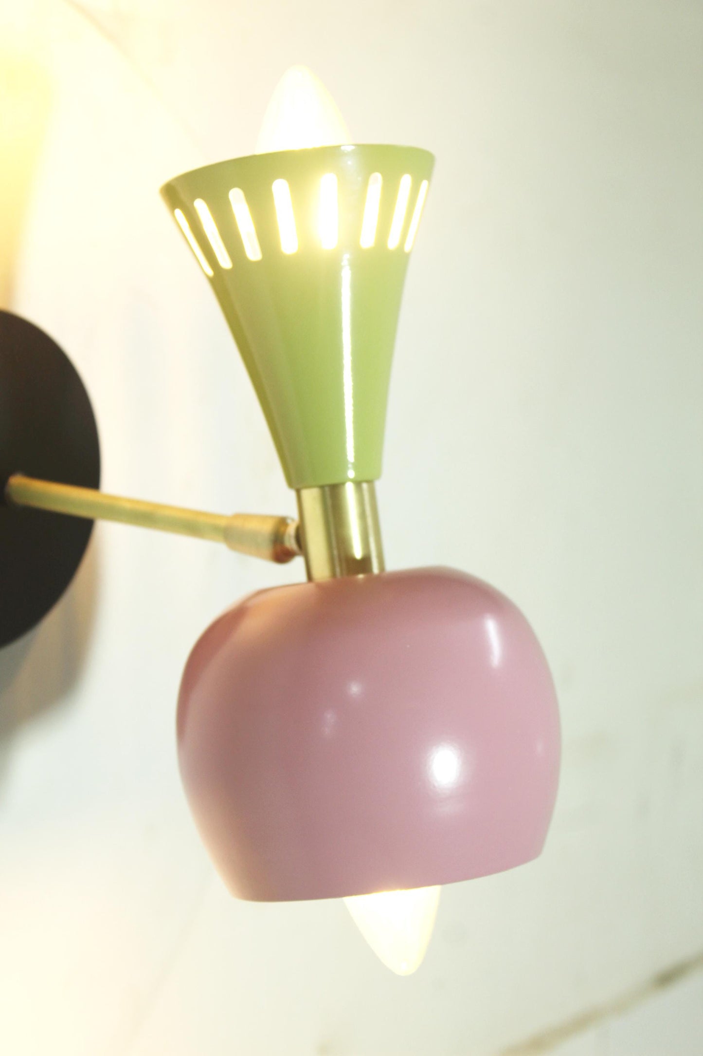 Handmade Moroccan Style Brass Wall Sconce: Multi Color Light Fixture