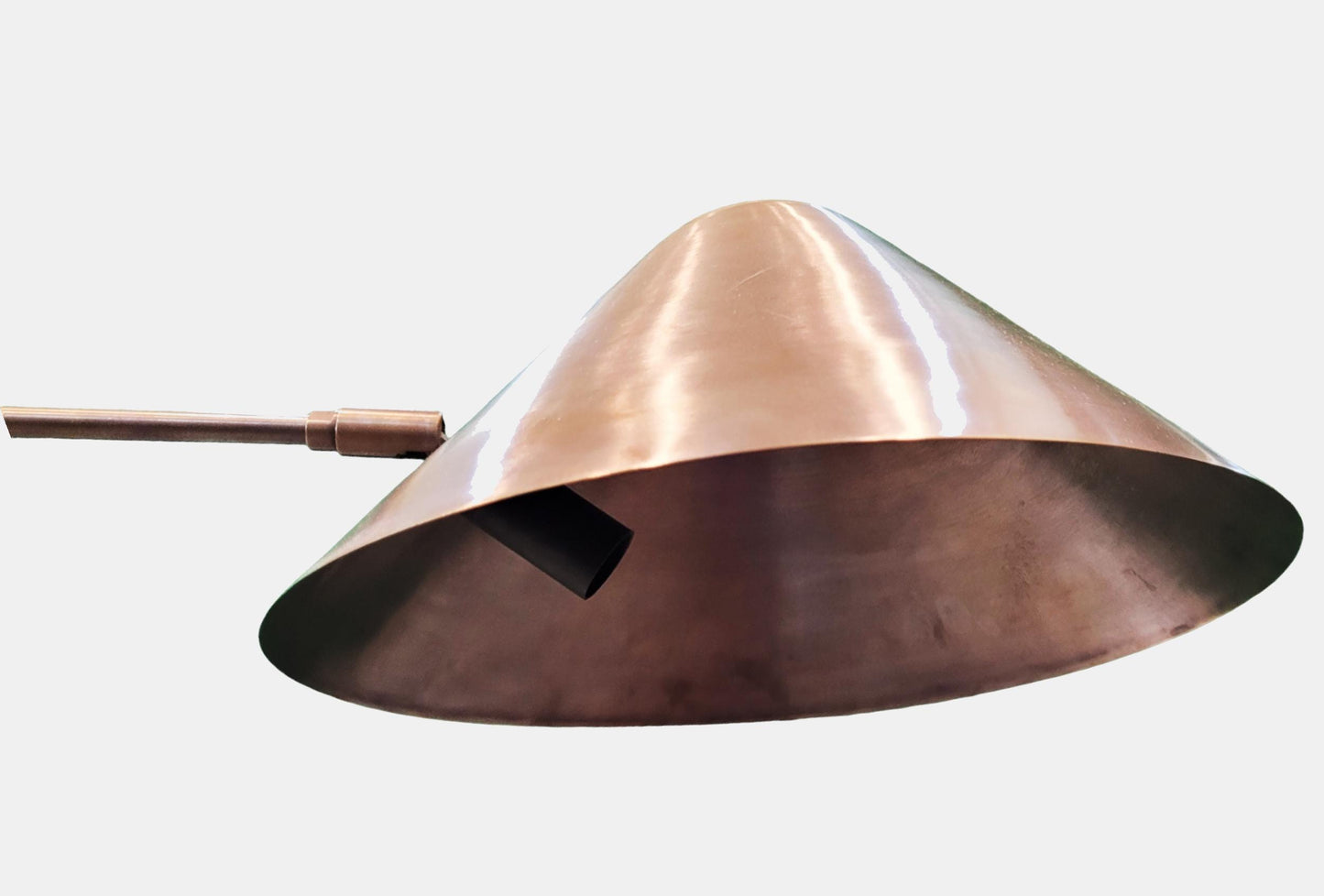 2 Brass Shade Ceiling light modern fixture, handmade mid-century Brass Chandelier