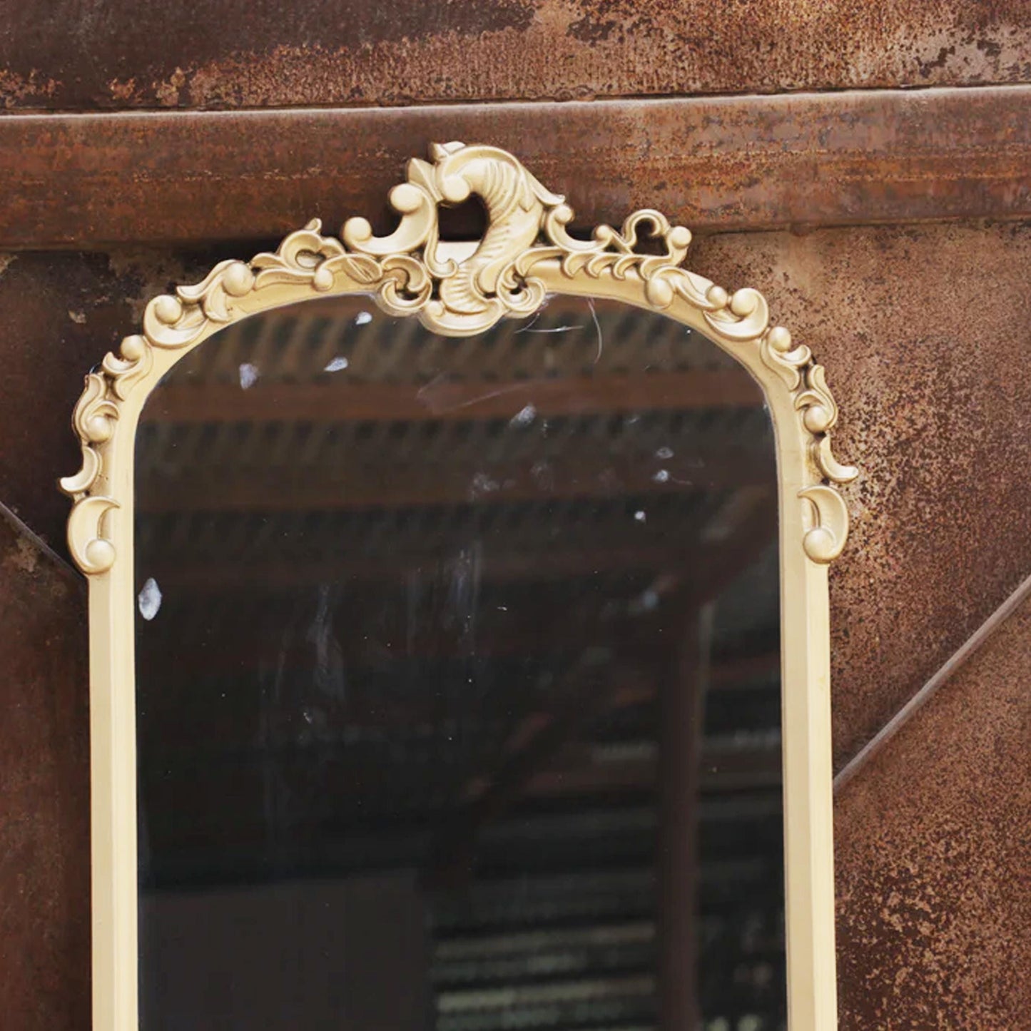 Handmade Royal Gold Wood Wall Mirror: Mid-Century Modern Decor (24x60 In.)