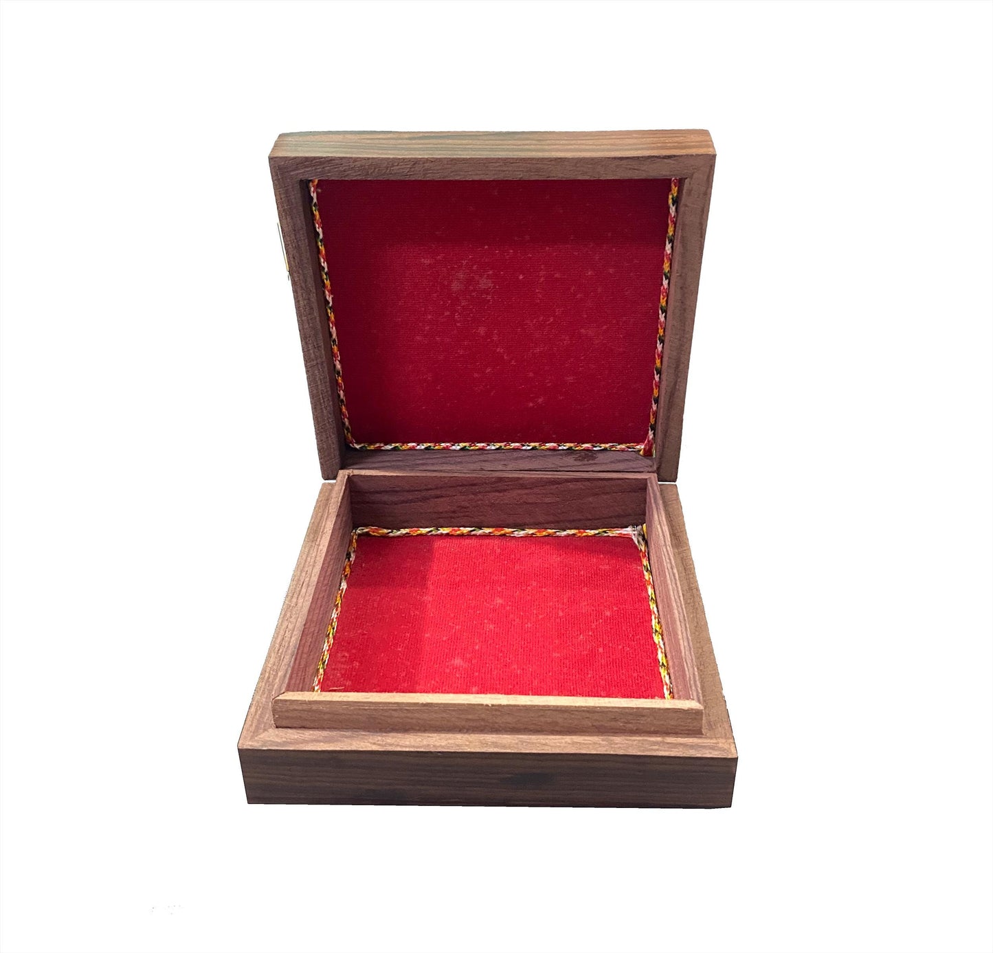 Handmade Wood & Brass Elephant Box: Mid-Century Decor