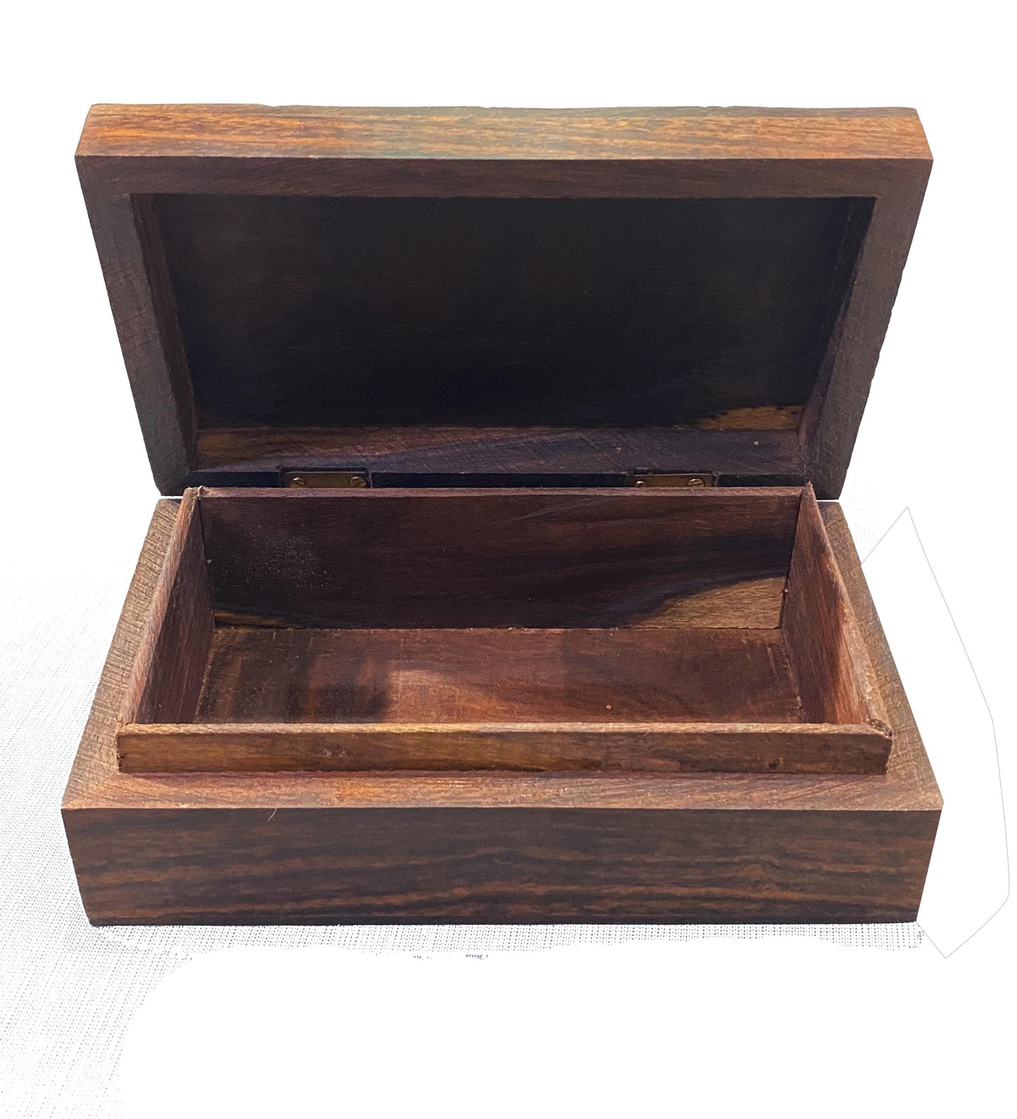 Handmade Wood Carving Box: Mid-Century Jewelry Box
