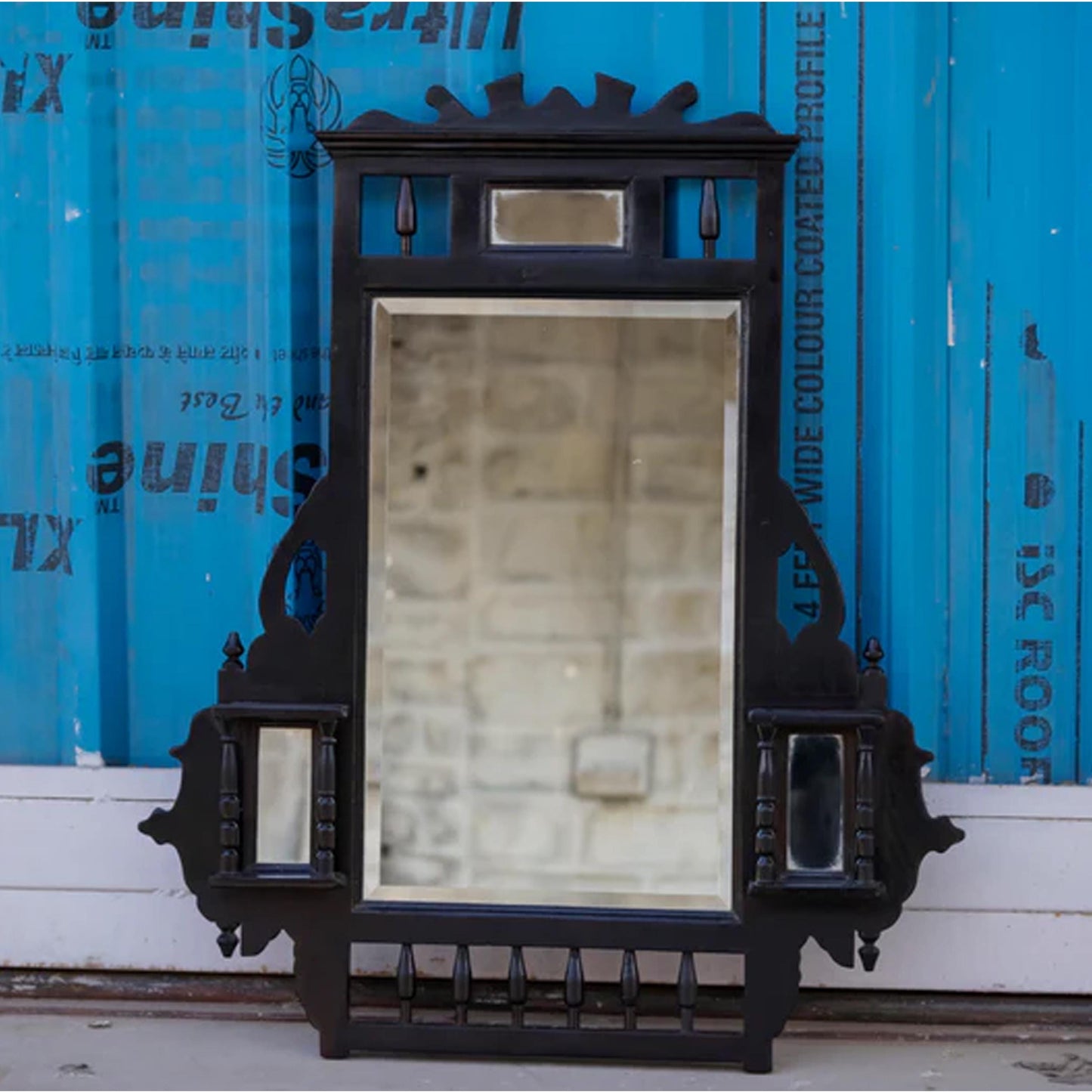 Handmade French Style Wood Wall Mirror Frame: 31x38 In