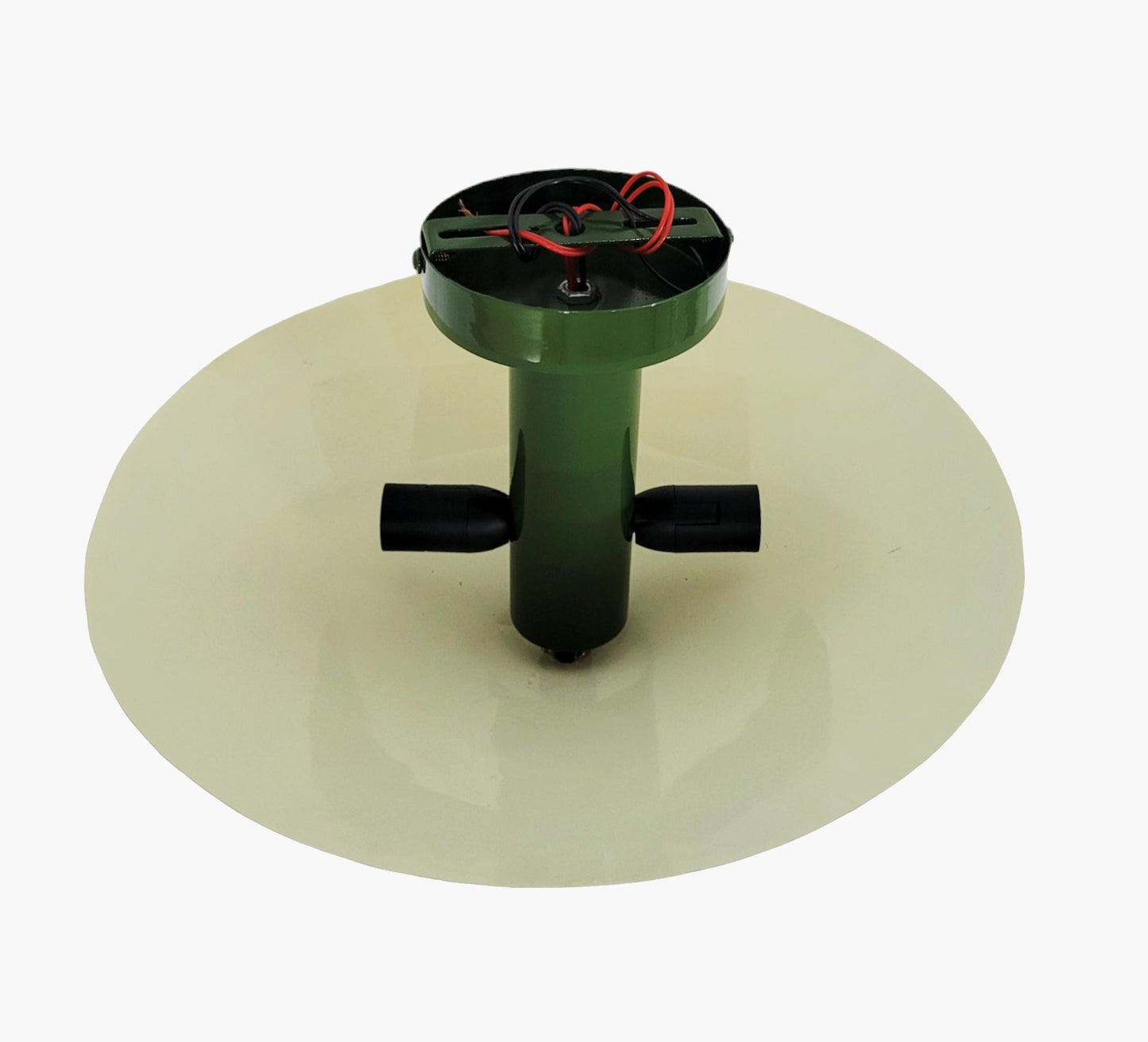 Handmade Brass 2-Light Flush Mount Ceiling Light: Mid-Century Italian Design