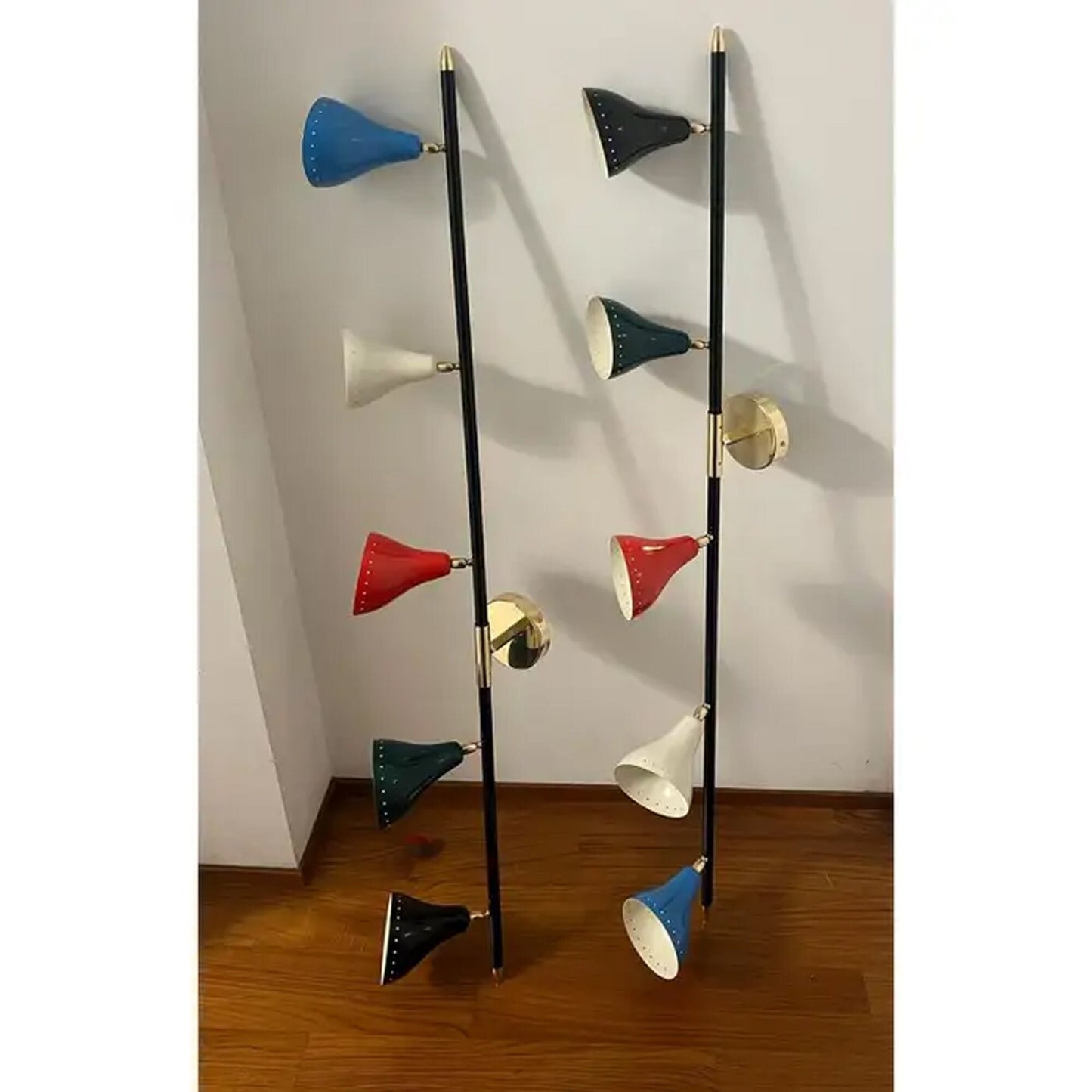 Handmade Brass 5-Light Chandelier: Mid-Century Modern Ceiling Light