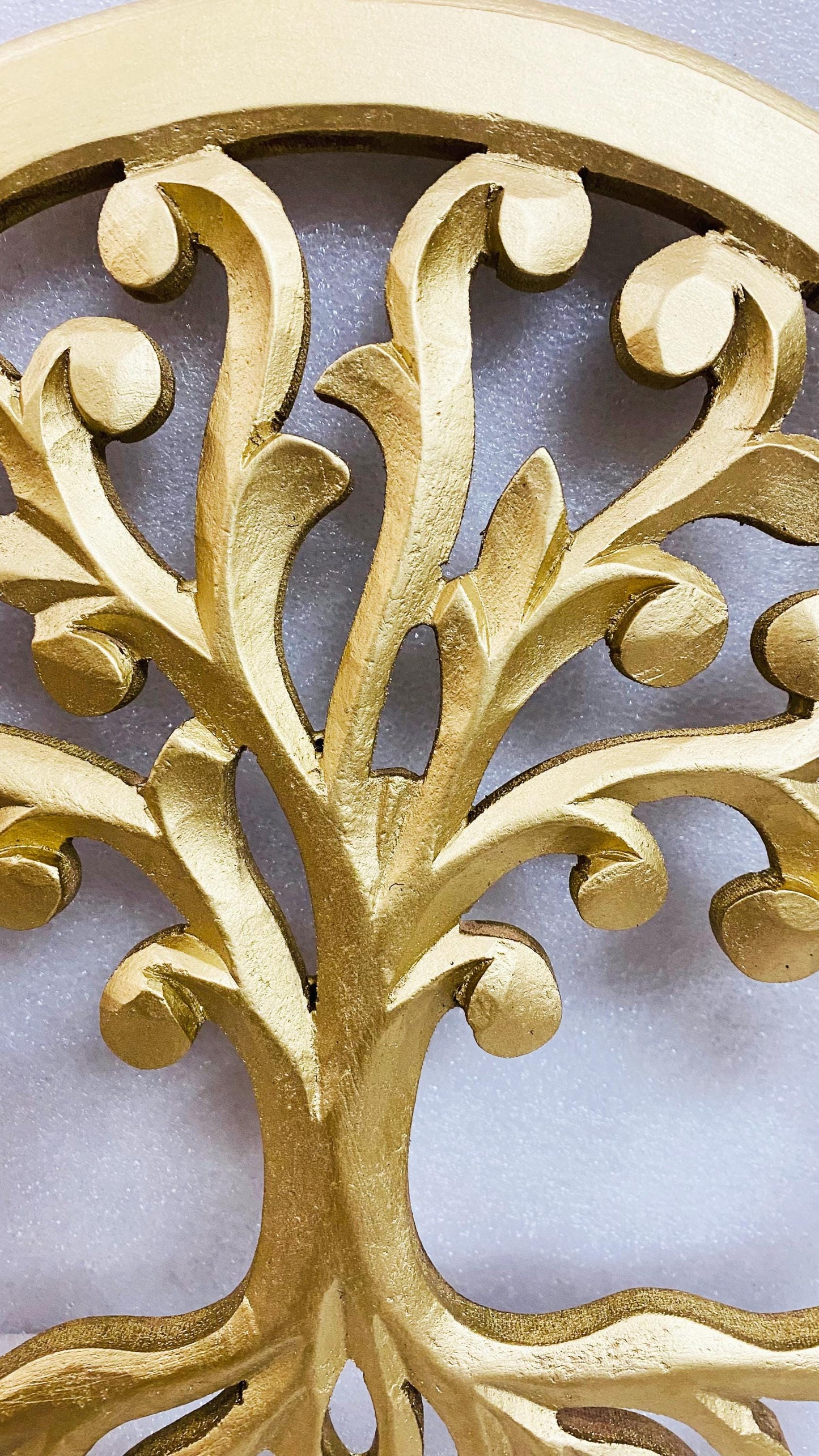 Handmade Gold Tree Wall Decor: Rustic Wooden Panels (Set of 2)
