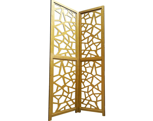 Mid century Design Gold Wooden Folding Divider